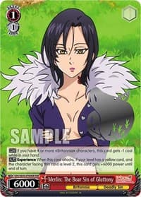 Merlin: The Boar Sin of Gluttony (DSR) - The Seven Deadly Sins: Revival of The Commandments - Weiss Schwarz card