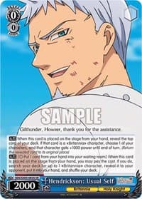 Hendrickson: Usual Self (SR) - The Seven Deadly Sins: Revival of The Commandments - Weiss Schwarz card