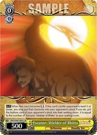 Escanor: Wielder of Rhitta (SR) - The Seven Deadly Sins: Revival of The Commandments - Weiss Schwarz card