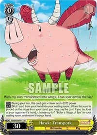Hawk: Transpork - The Seven Deadly Sins: Revival of The Commandments - Weiss Schwarz card