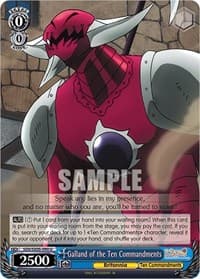Galland of the Ten Commandments - The Seven Deadly Sins: Revival of The Commandments - Weiss Schwarz card