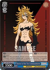 Derieri of the Ten Commandments (SR) - The Seven Deadly Sins: Revival of The Commandments - Weiss Schwarz card
