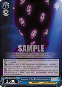 Grayroad of the Ten Commandments - The Seven Deadly Sins: Revival of The Commandments - Weiss Schwarz card