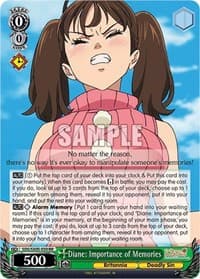 Diane: Importance of Memories - The Seven Deadly Sins: Revival of The Commandments - Weiss Schwarz card