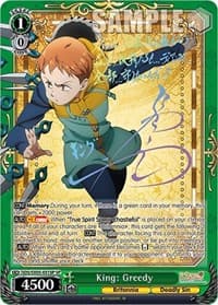 King: Greedy (SP) - The Seven Deadly Sins: Revival of The Commandments - Weiss Schwarz card