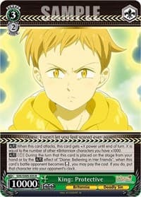 King: Protective - The Seven Deadly Sins: Revival of The Commandments - Weiss Schwarz card