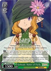 Gerheade: Matter-of-Factly - The Seven Deadly Sins: Revival of The Commandments - Weiss Schwarz card