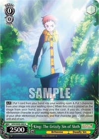 King: The Grizzly Sin of Sloth - The Seven Deadly Sins: Revival of The Commandments - Weiss Schwarz card