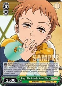 King: The Grizzly Sin of Sloth (DSR) - The Seven Deadly Sins: Revival of The Commandments - Weiss Schwarz card