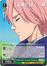 Gilthunder: Second Thoughts - The Seven Deadly Sins: Revival of The Commandments - Weiss Schwarz card