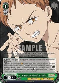 King: Internal Strife - The Seven Deadly Sins: Revival of The Commandments - Weiss Schwarz card