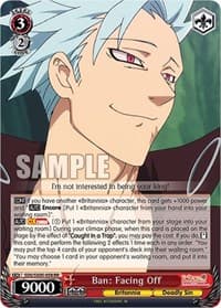 Ban: Facing Off - The Seven Deadly Sins: Revival of The Commandments - Weiss Schwarz card