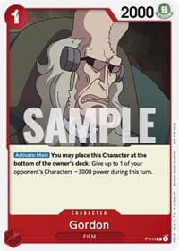 Gordon (One Piece Film Red) - One Piece Promotion Cards - One Piece Card Game card