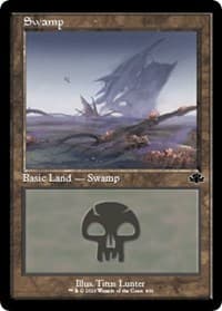 Swamp (406) (Retro Frame) - Dominaria Remastered - Magic: The Gathering card