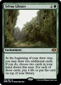 Sylvan Library - Dominaria Remastered - Magic: The Gathering card