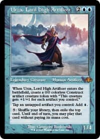 Urza, Lord High Artificer (Retro Frame) - Dominaria Remastered - Magic: The Gathering card