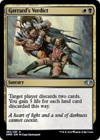 Gerrard's Verdict - Dominaria Remastered - Magic: The Gathering card