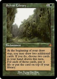 Sylvan Library (Retro Frame) - Dominaria Remastered - Magic: The Gathering card
