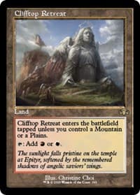 Clifftop Retreat (Retro Frame) - Dominaria Remastered - Magic: The Gathering card