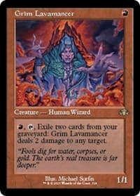 Grim Lavamancer (Retro Frame) - Dominaria Remastered - Magic: The Gathering card