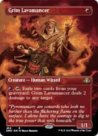 Grim Lavamancer (Borderless) - Dominaria Remastered - Magic: The Gathering card