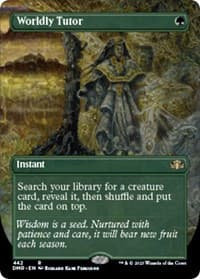 Worldly Tutor (Borderless) - Dominaria Remastered - Magic: The Gathering card