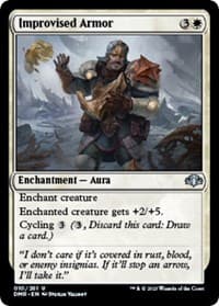 Improvised Armor - Dominaria Remastered - Magic: The Gathering card