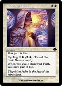 Renewed Faith (Retro Frame) - Dominaria Remastered - Magic: The Gathering card