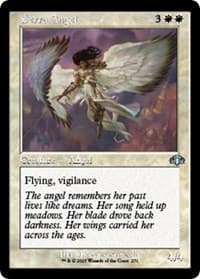 Serra Angel (Retro Frame) - Dominaria Remastered - Magic: The Gathering card