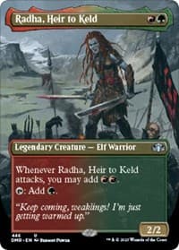 Radha, Heir to Keld (Borderless) - Dominaria Remastered - Magic: The Gathering card