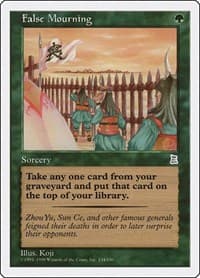 False Mourning - Portal Three Kingdoms - Magic: The Gathering card