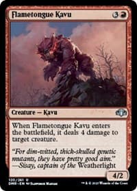 Flametongue Kavu - Dominaria Remastered - Magic: The Gathering card