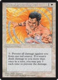 Circle of Protection: Red - Ice Age - Magic: The Gathering card