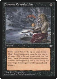 Demonic Consultation - Ice Age - Magic: The Gathering card