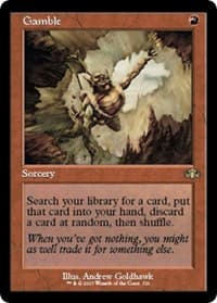 Gamble (Retro Frame) - Dominaria Remastered - Magic: The Gathering card