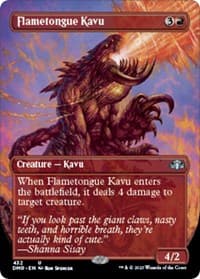Flametongue Kavu (Borderless) - Dominaria Remastered - Magic: The Gathering card