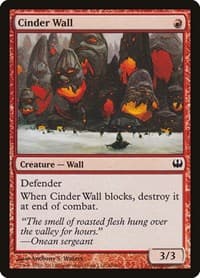 Cinder Wall - Duel Decks: Knights vs. Dragons - Magic: The Gathering card