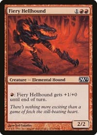 Fiery Hellhound - Magic 2012 (M12) - Magic: The Gathering card