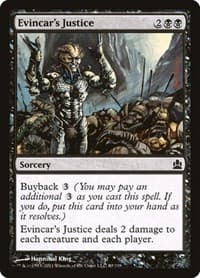Evincar's Justice - Commander - Magic: The Gathering card