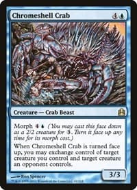 Chromeshell Crab - Commander - Magic: The Gathering card
