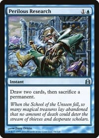 Perilous Research - Commander - Magic: The Gathering card