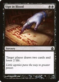 Sign in Blood - Commander - Magic: The Gathering card