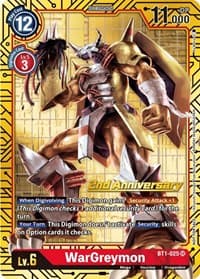 WarGreymon (2nd Anniversary Card Set) - Release Special Booster 1.0 - Digimon Card Game card
