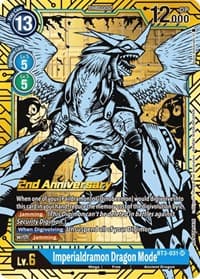 Imperialdramon Dragon Mode (2nd Anniversary Card Set) - Release Special Booster 1.0 - Digimon Card Game card