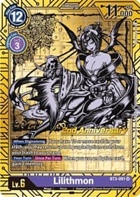 Lilithmon (2nd Anniversary Card Set) - Release Special Booster 1.0 - Digimon Card Game card