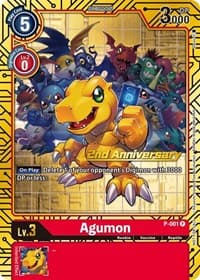 Agumon - P-001 (2nd Anniversary Card Set) - Digimon Promotion Cards - Digimon Card Game card