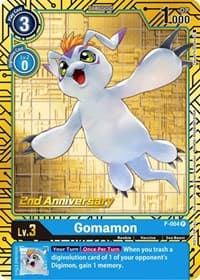 Gomamon - P-004 (2nd Anniversary Card Set) - Digimon Promotion Cards - Digimon Card Game card