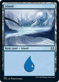 Island (273) - Phyrexia: All Will Be One - Magic: The Gathering card