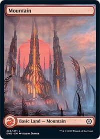 Mountain (265) - Full Art - Phyrexia: All Will Be One - Magic: The Gathering card