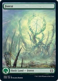 Forest (266) - Full Art - Phyrexia: All Will Be One - Magic: The Gathering card